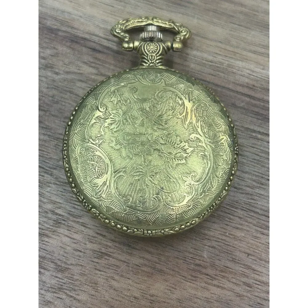 Vintage Monte Carlo Double Eagle Bicentennial Pocket Watch Quartz Works New Batt